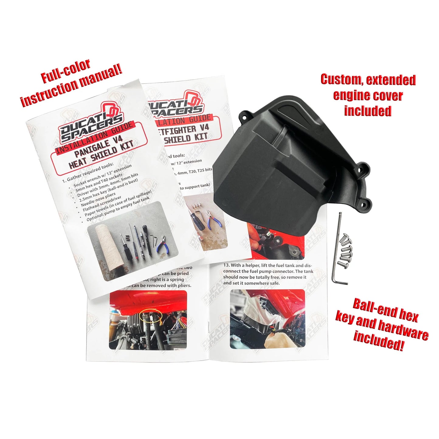 Ducati Spacers Heat Shield Kit for Ducati Panigale V4 and Streetfighter V4 (18-24)