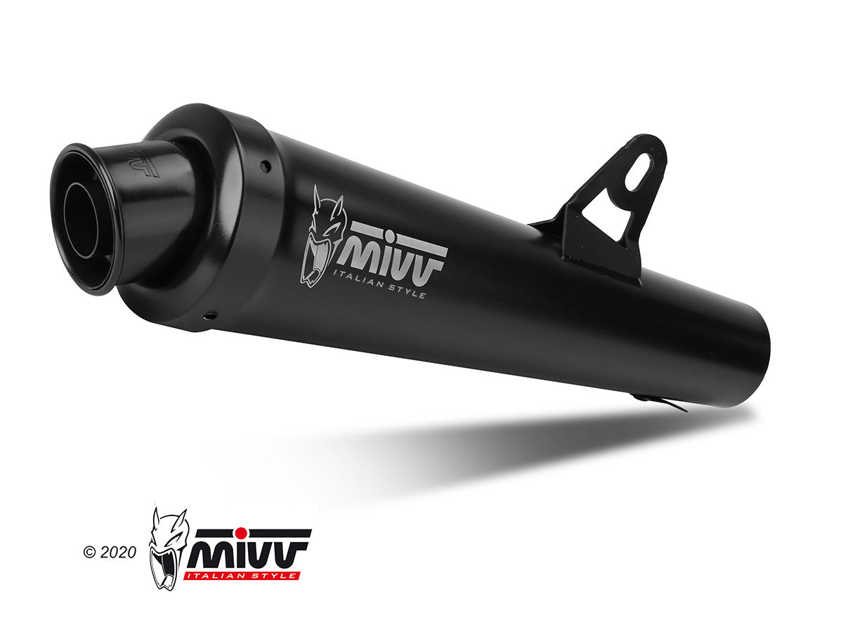 MIVV Slip-on, X-cone Black, Standard Exhaust For Kawasaki ER-6N / F 2005-2011