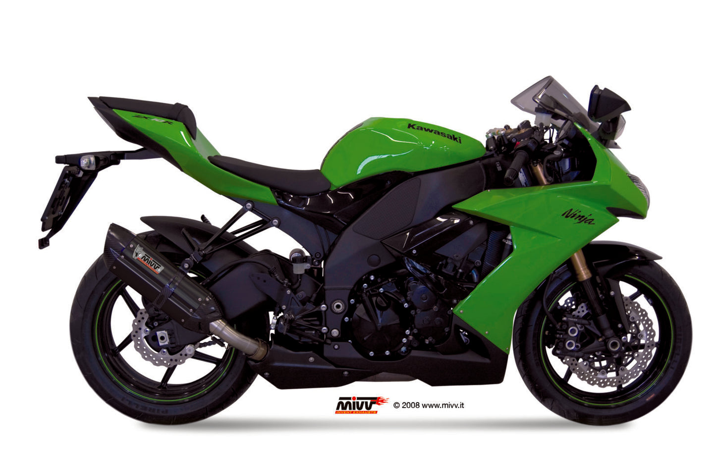 MIVV Slip-on, Suono Black, Standard Exhaust For Kawasaki ZX-10 R 2008-2010