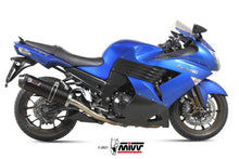MIVV 2 Slip-on, Oval Black, Standard Exhaust For Kawasaki ZX-14 / ZX-14R 2006-2007