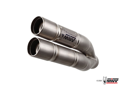 MIVV Slip-on, Double Gun Full Titanium, Standard Exhaust For Kawasaki Ninja 300 13-16, Z300 15-16