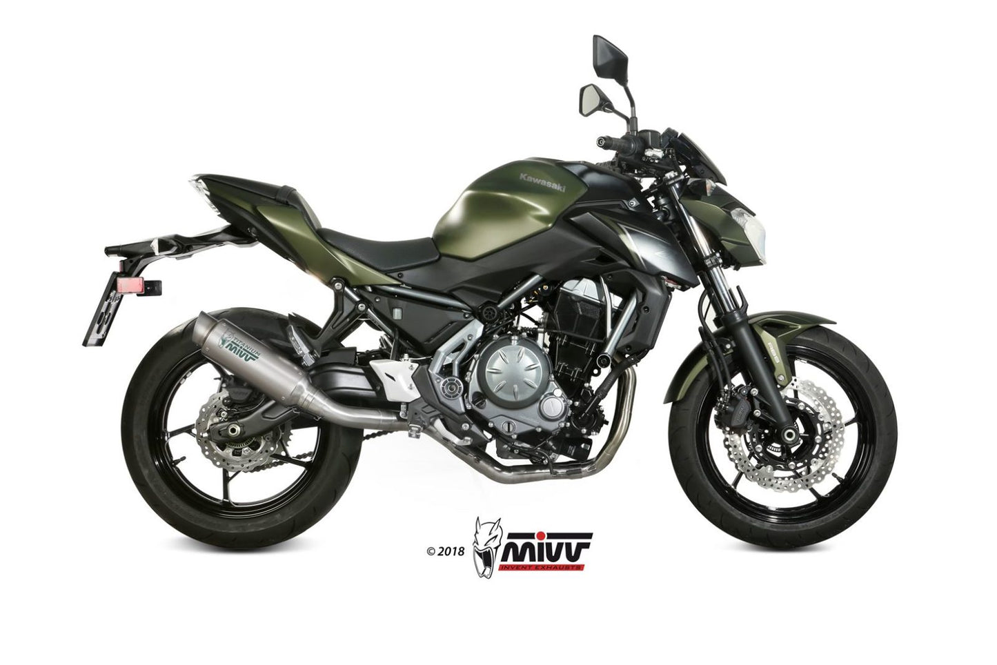 MIVV Full System 2x1, GPpro Titan, Alto/High up Exhaust For Kawasaki Ninja 650 / Z650 2017-2022