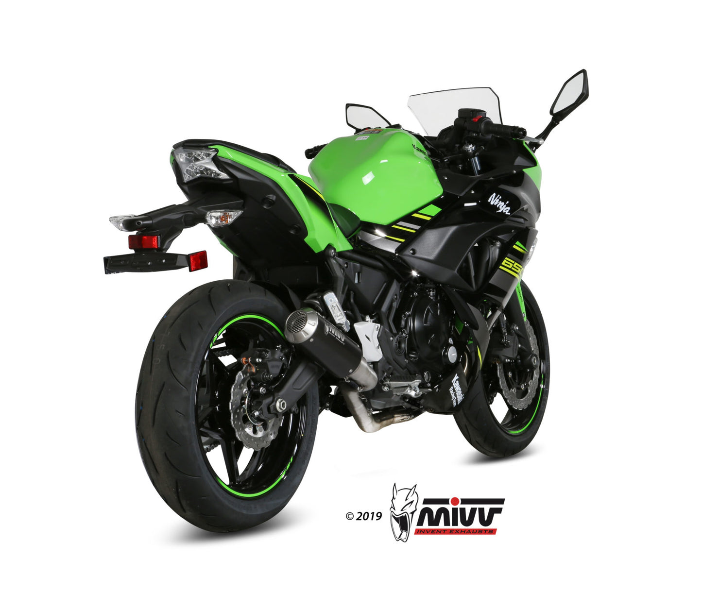 MIVV Full System 2x1, MK3 Black, Standard Exhaust For Kawasaki Ninja 650 / Z650 2017-2022
