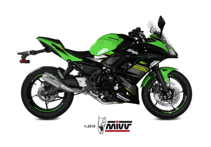 MIVV Full System 2x1, MK3 Stainless Steel, Standard Exhaust For Kawasaki Ninja 650 / Z650 2017-2022