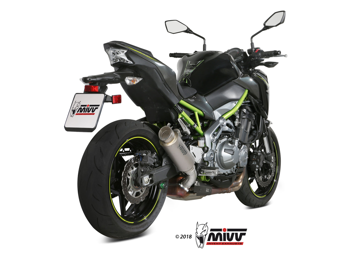 MIVV Slip-on, Gppro Titan, Standard Exhaust For Kawasaki Z900 17-19, Z900 A2 (35 KW / 70 KW) 17-22