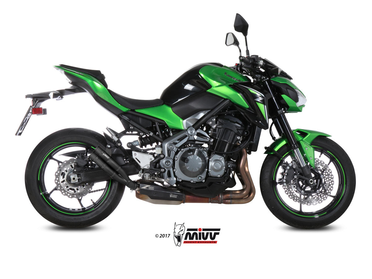 MIVV Slip-on, Double Gun Full Titanium, Standard Exhaust For Kawasaki Z900 17-19, Z900 A2 (35 KW / 70 KW) 17-22
