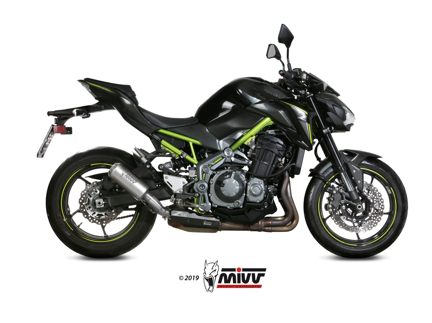 MIVV Slip-on, MK3 Stainless Steel, Standard Exhaust For Kawasaki Z900 17-19, Z900 A2 (35 KW / 70 KW) 17-22