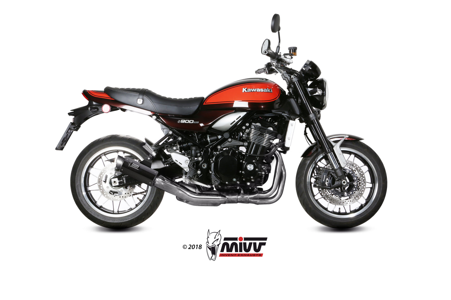 MIVV Slip-on, GPpro Carbon, Standard Exhaust For Kawasaki Z900 RS 2018-2022