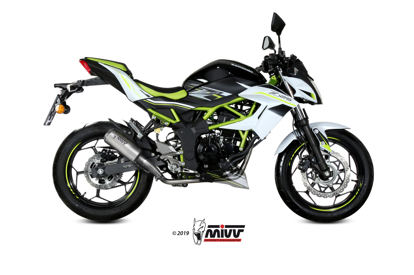 MIVV [No-kat pipe (compatible with both MIVV and original silencers).] Exhaust For Kawasaki Ninja 125 / Z125 2019-2022