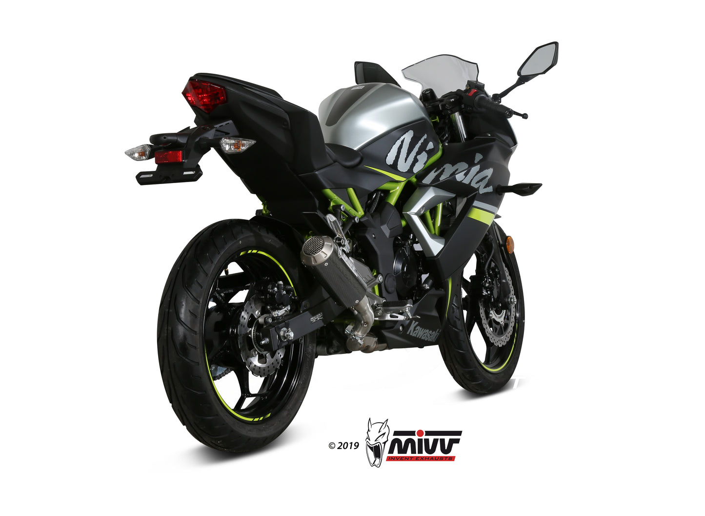 MIVV Slip-on, MK3 Carbon, Standard Exhaust For Kawasaki Ninja 125 / Z125 2019-2022