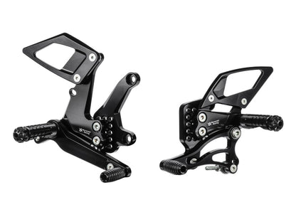 Bonamici Racing Aluminium Rearsets for the Kawasaki Ninja 250/Ninja 400 2018-2023
