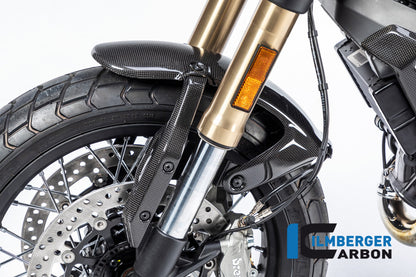Ilmberger Carbon Front Mudguard Holder, Left Gl. for the Ducati Scrambler 1100 '17