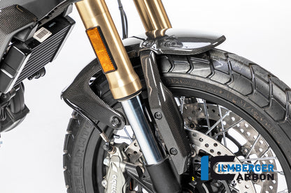 Ilmberger Carbon Front Mudguard Holder, Right Gl. for the Ducati Scrambler 1100 '17