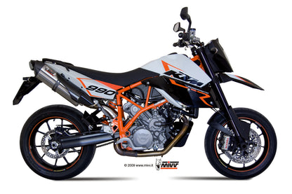 MIVV 2 Bolt-on, Suono Stainless Steel, Standard Exhaust For KTM 950 Supermoto 05-06, 990 Supermoto 07-13