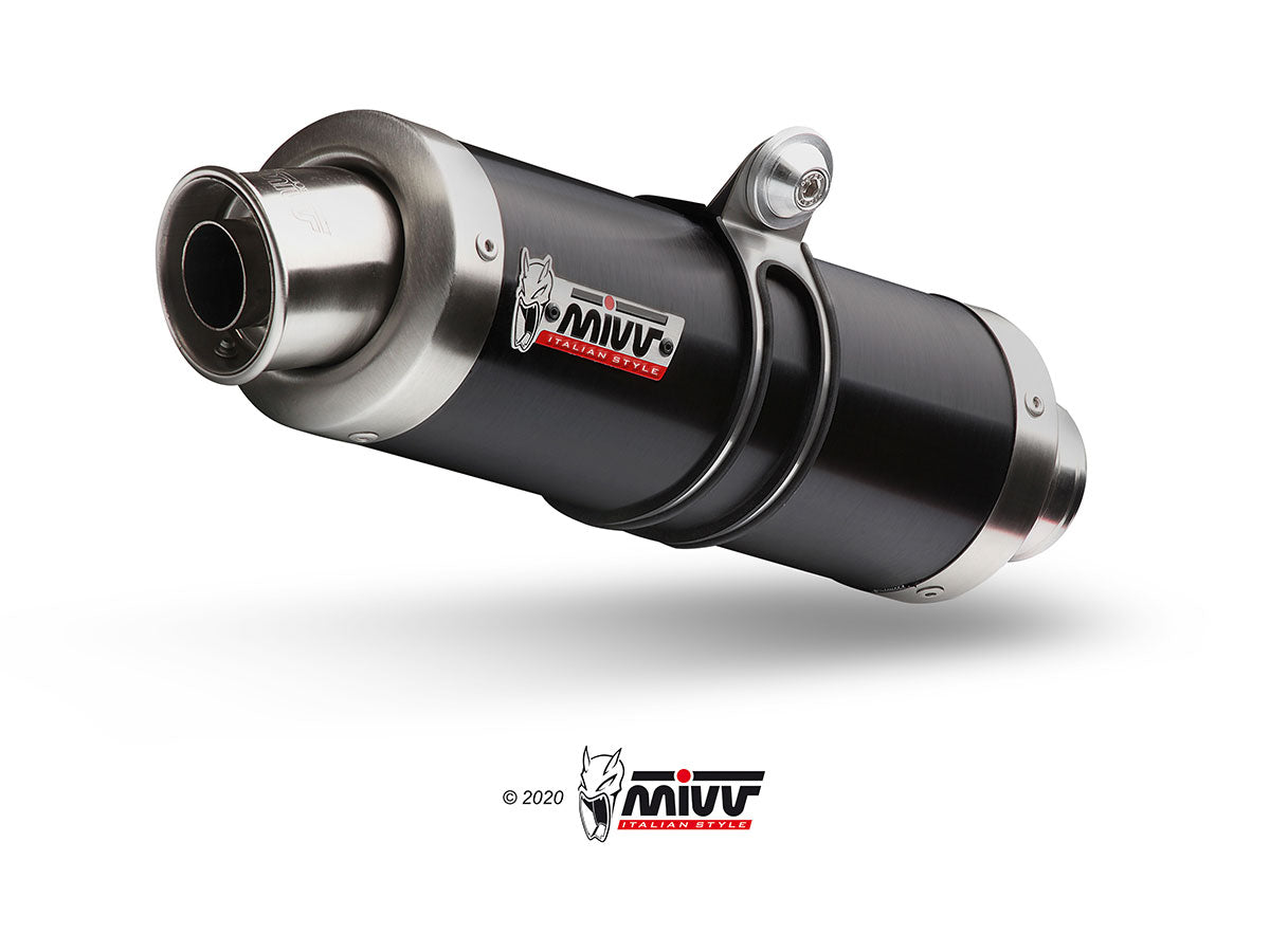 MIVV 2 Bolt-on, GP Black, Standard Exhaust For KTM 950 Supermoto 05-06, 990 Supermoto 07-13