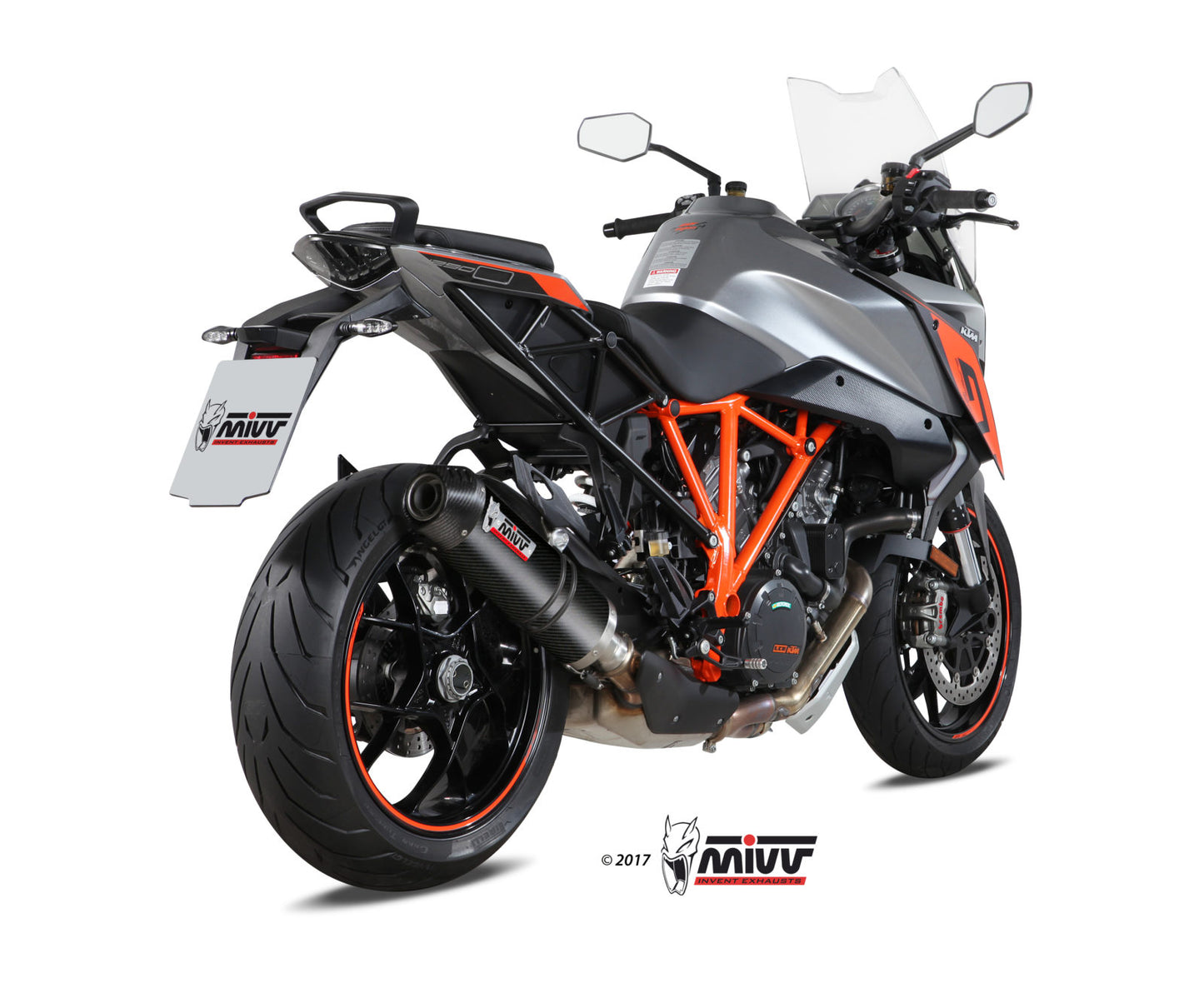 MIVV Slip-on, Oval Carbon, Standard Exhaust For KTM 1290 Superduke GT 2016-2022