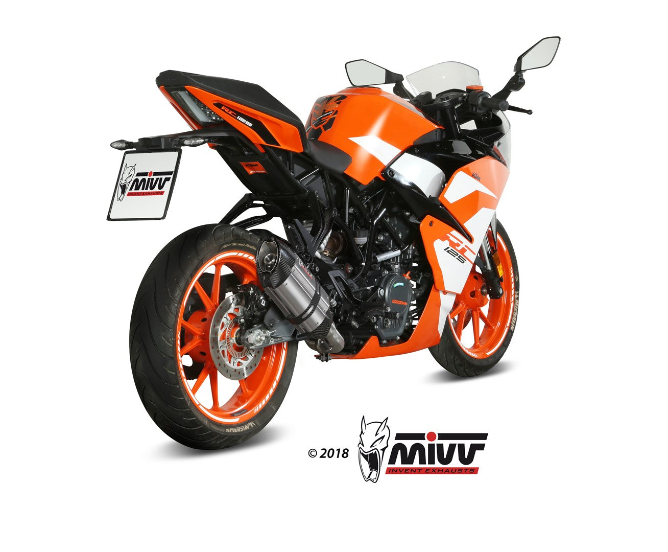 MIVV Slip-on, Suono Stainless Steel, Standard Exhaust For KTM 125 Duke/390 Duke/RC 125/RC 390 2017-2020