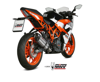 MIVV Slip-on, Suono Stainless Steel, Standard Exhaust For KTM 125 Duke/390 Duke/RC 125/RC 390 2017-2020
