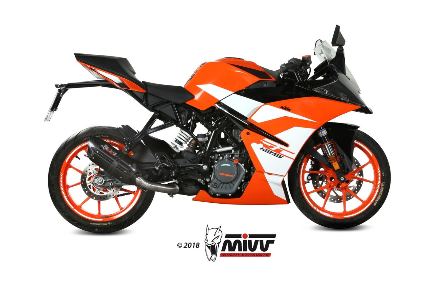MIVV Slip-on, Suono Black, Standard Exhaust For KTM 125 Duke/390 Duke/RC 125/RC 390 2017-2020