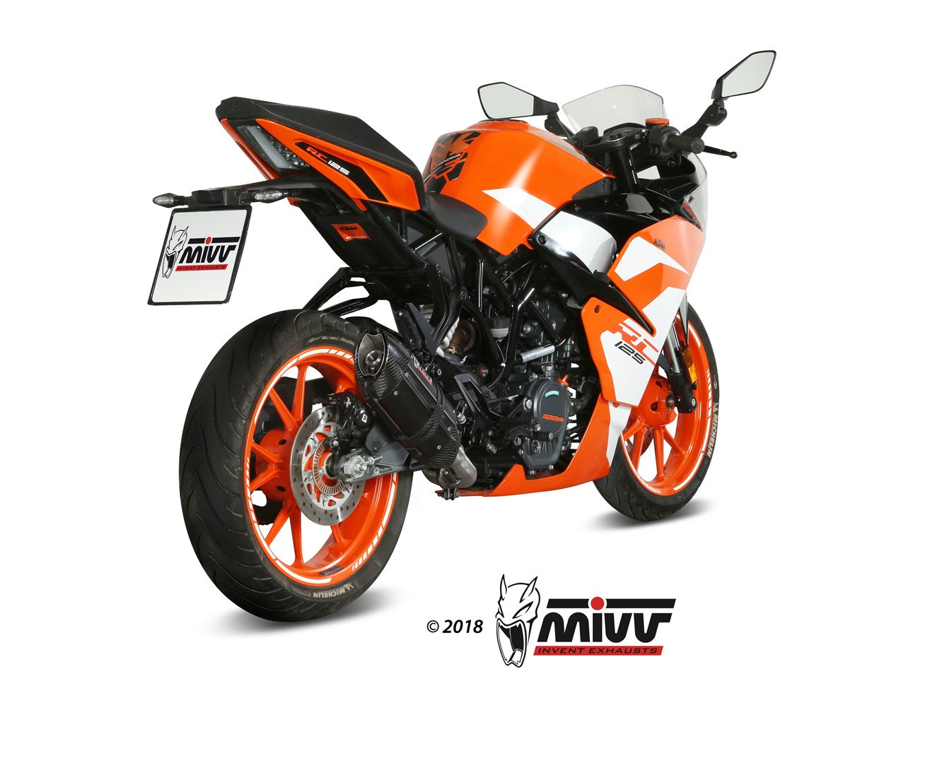 MIVV Slip-on, Suono Black, Standard Exhaust For KTM 125 Duke/390 Duke/RC 125/RC 390 2017-2020