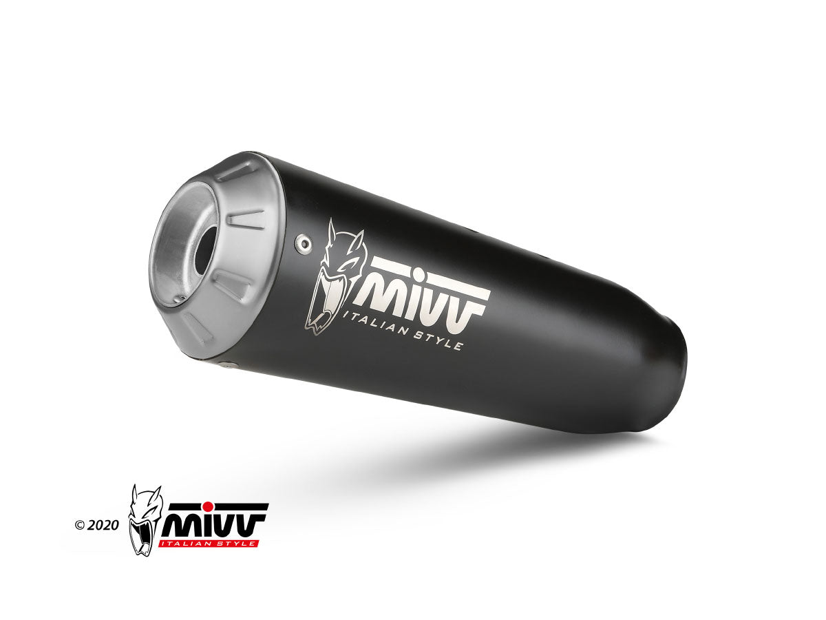 MIVV Slip-on, X-M1 Black, Standard Exhaust For KTM 125 Duke/390 Duke/RC 125/RC 390 2017-2020