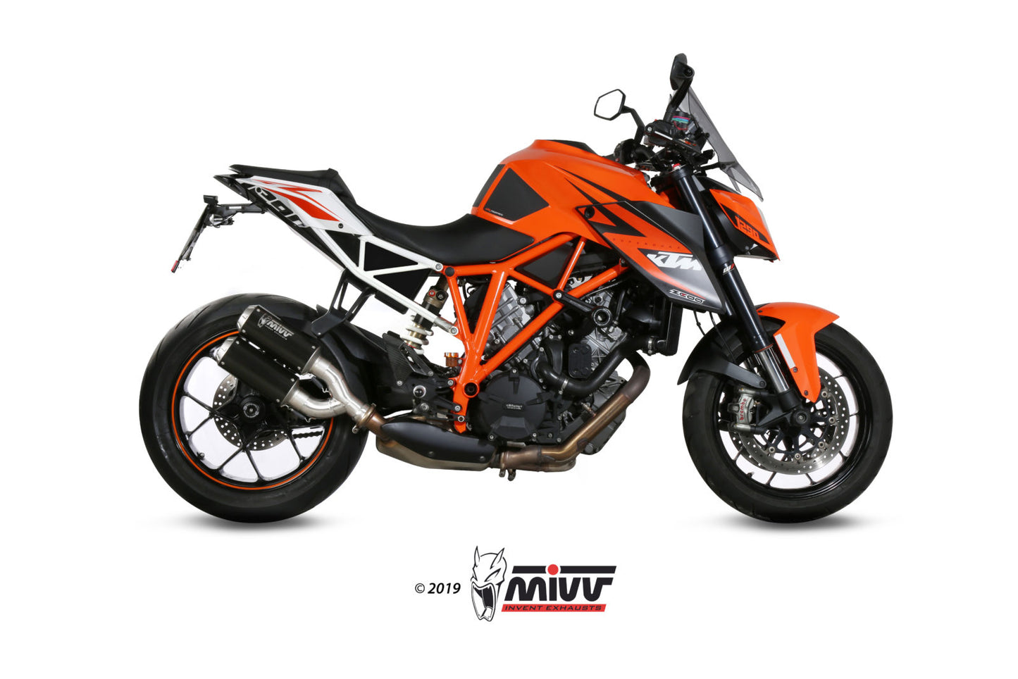 MIVV 2 Slip-on, MK3 Black, Standard Exhaust For KTM 1290 Superduke 2014-2019