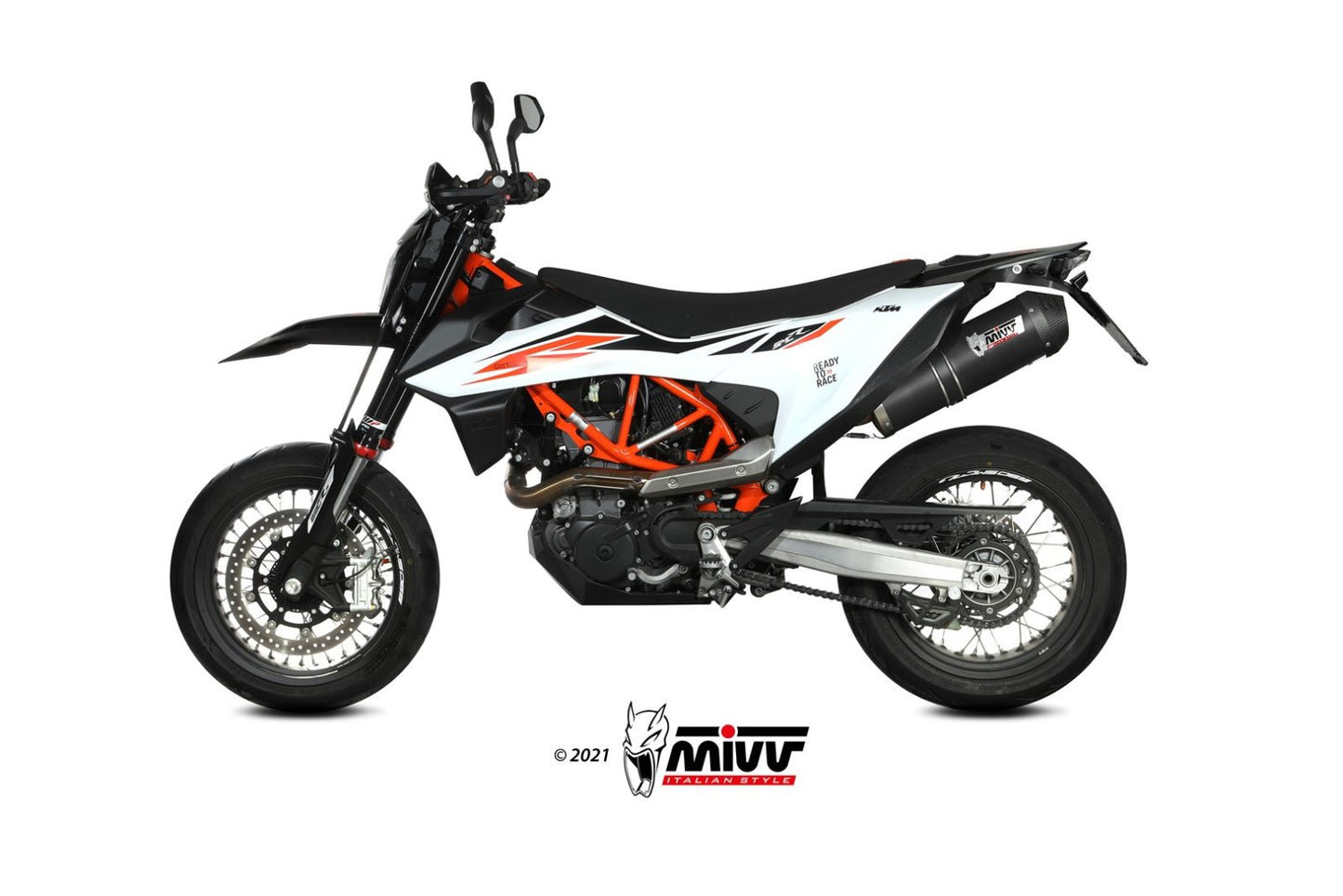 MIVV Slip-on, Delta Race Black, Standard Exhaust For KTM 790 Duke 18-20, 890 Duke 20-22