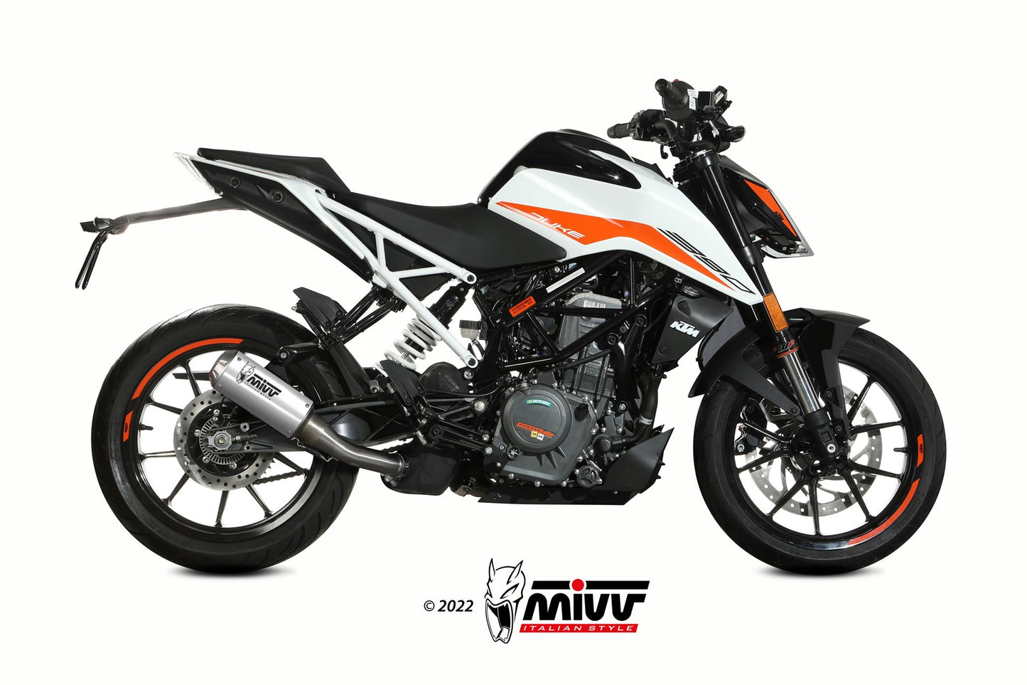 MIVV Slip-on, MK3 Stainless Steel, Standard Exhaust For KTM 125/390 Duke 2021-2022
