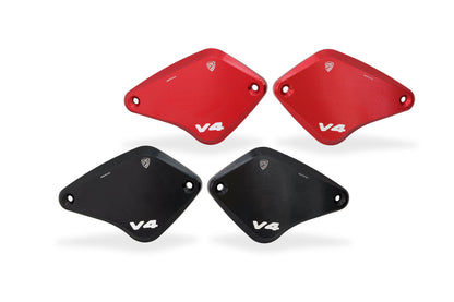 CNC Racing 'Touch Bicolor' Front Brake & Clutch Reservoir Caps for Ducati Diavel V4
