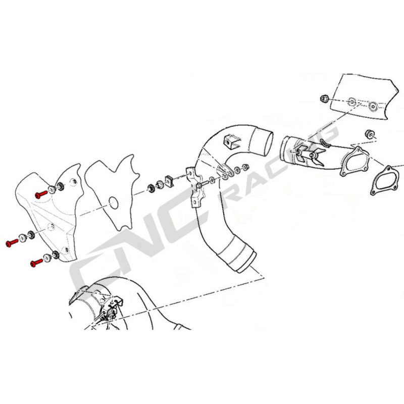 CNC Racing Exhaust Guard Screw Kit For Ducati Streetfighter 848/1098 and Diavel and Rear Fender for Kawasaki ZX-10R (11-17)