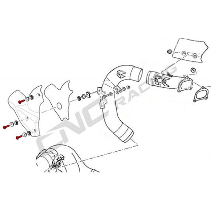 CNC Racing Exhaust Guard Screw Kit For Ducati Streetfighter 848/1098 and Diavel and Rear Fender for Kawasaki ZX-10R (11-17)