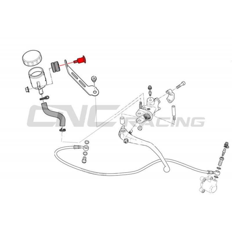 CNC Racing Reservoir Mounting Screw for most Ducati and Motorcycles with Round Brembo Reservoirs