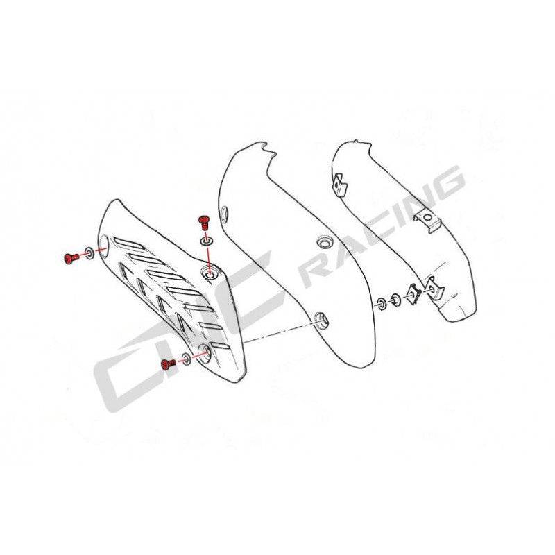 CNC Racing Exhaust Shield Kit For Ducati Monster 1200/821 (all) (3)