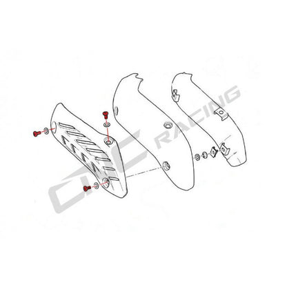 CNC Racing Exhaust Shield Kit For Ducati Monster 1200/821 (all) (3)