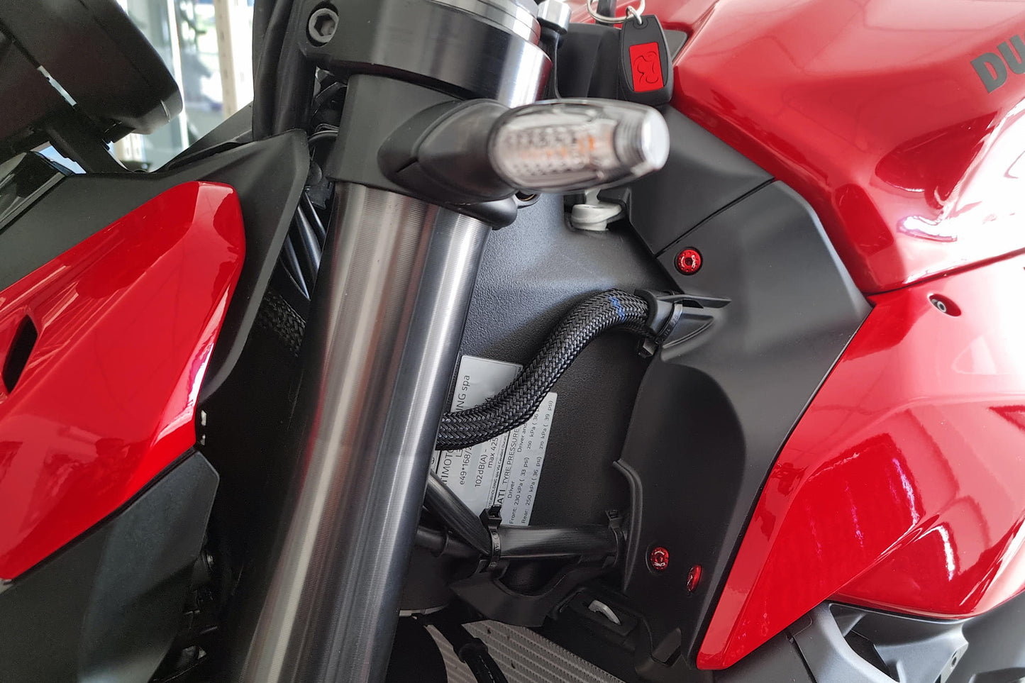 CNC Racing Steering Head Cover Bolt Kit for the Ducati Streetfighter V2