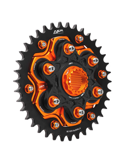 AEM FACTORY - KTM STAINLESS CUSH DRIVES WITH COLOR MATCHED ALUMINUM NUTS