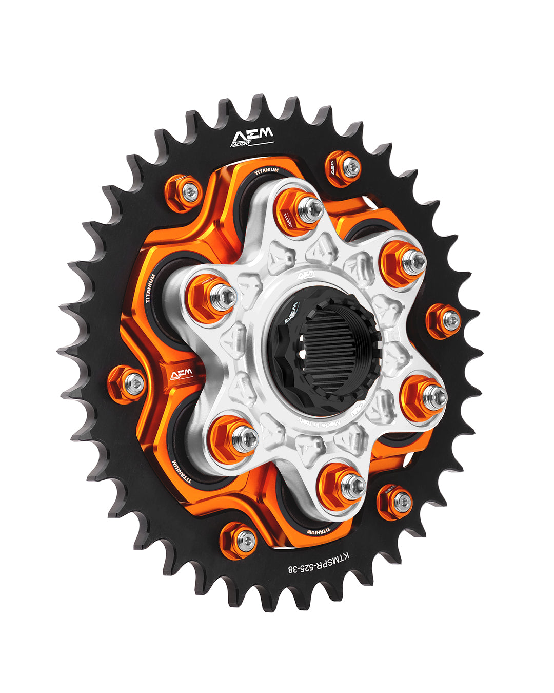 AEM FACTORY - KTM TITANIUM CUSH DRIVES WITH COLOR MATCHED ALUMINUM NUTS