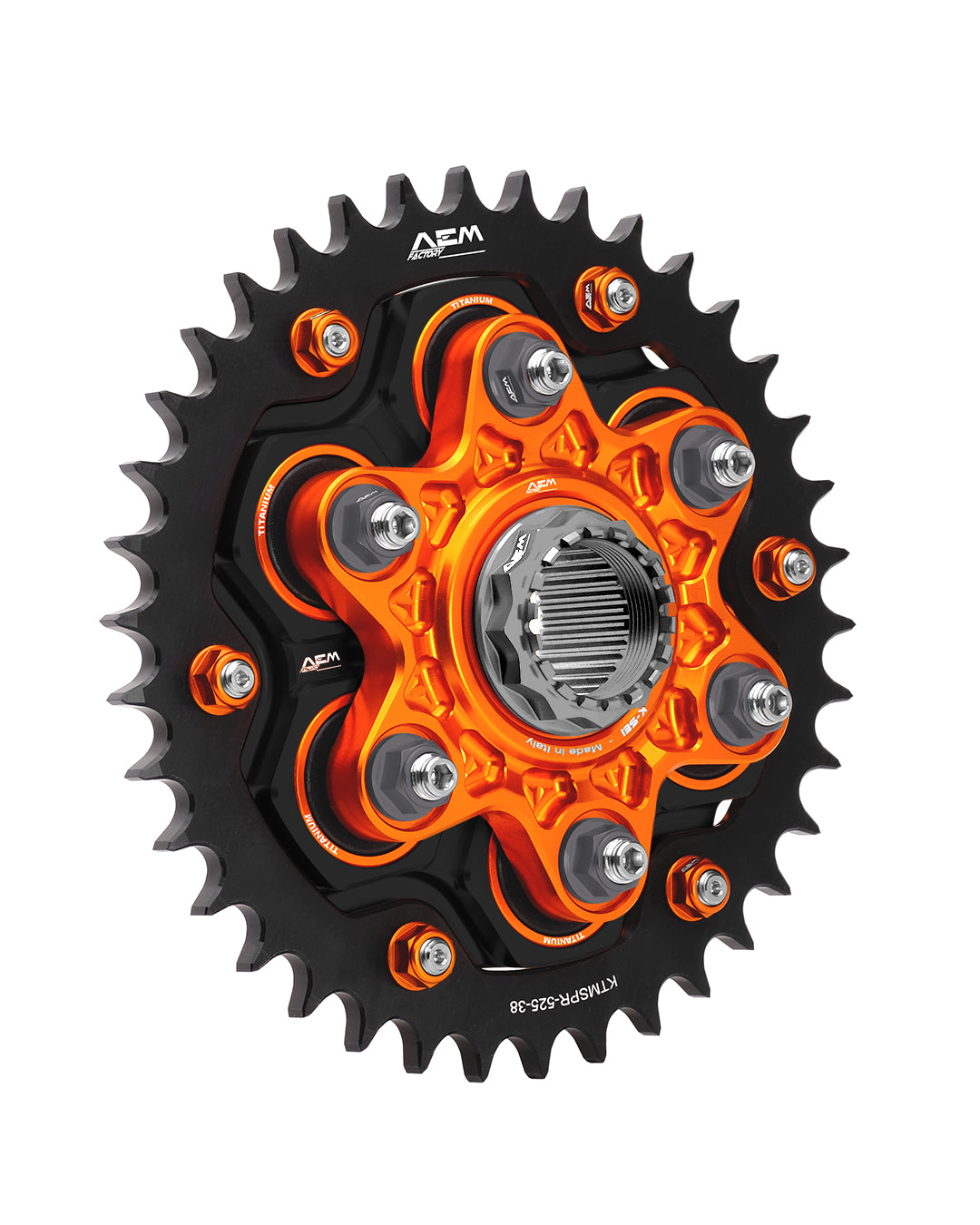 AEM FACTORY - KTM TITANIUM CUSH DRIVES WITH COLOR MATCHED ALUMINUM NUTS