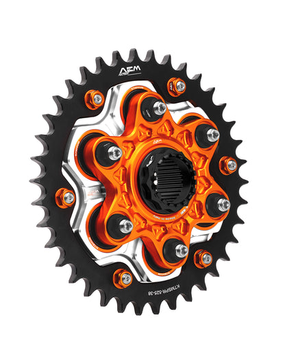 AEM FACTORY - KTM TITANIUM CUSH DRIVES WITH COLOR MATCHED ALUMINUM NUTS