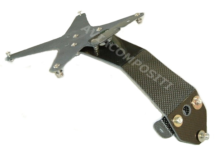 AviaCompositi Carbon Fiber License plate Mount Kit  for Tail For Single Muffler Exhaust for Ducati Hypermotard 1100 / Evo / 796