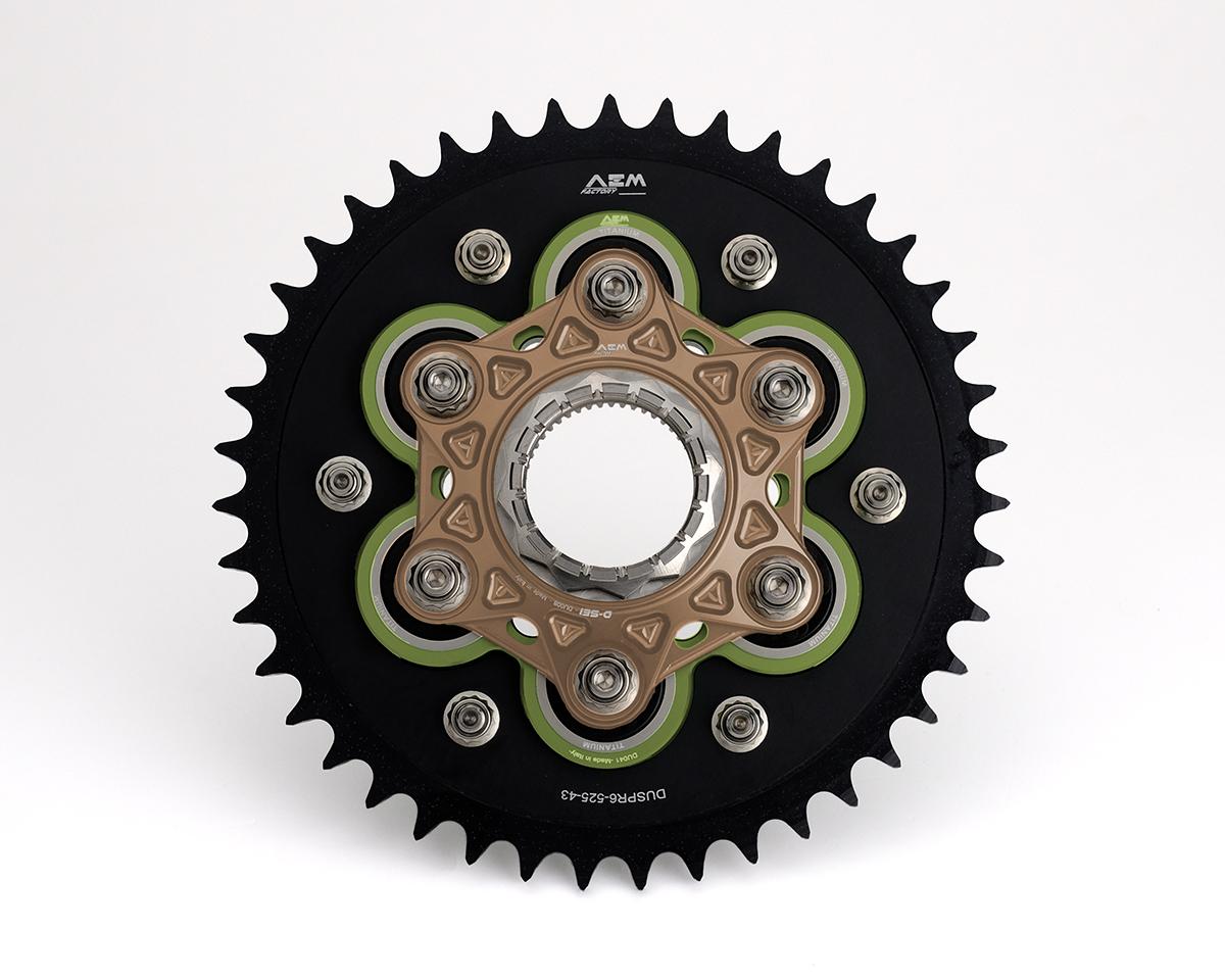 AEM FACTORY - Ducati Diavel 1260 Lamborghini Limited Edition Complete Sprocket Carrier Kit with Titanium Nuts and Studs