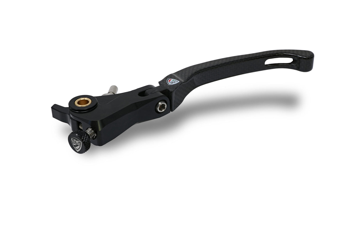 CNC Racing Carbon Fiber / Billet RACE Folding Adjustable Clutch Lever for Aprilia, Ducati, and MV Agusta F4 RR/RC - 190mm