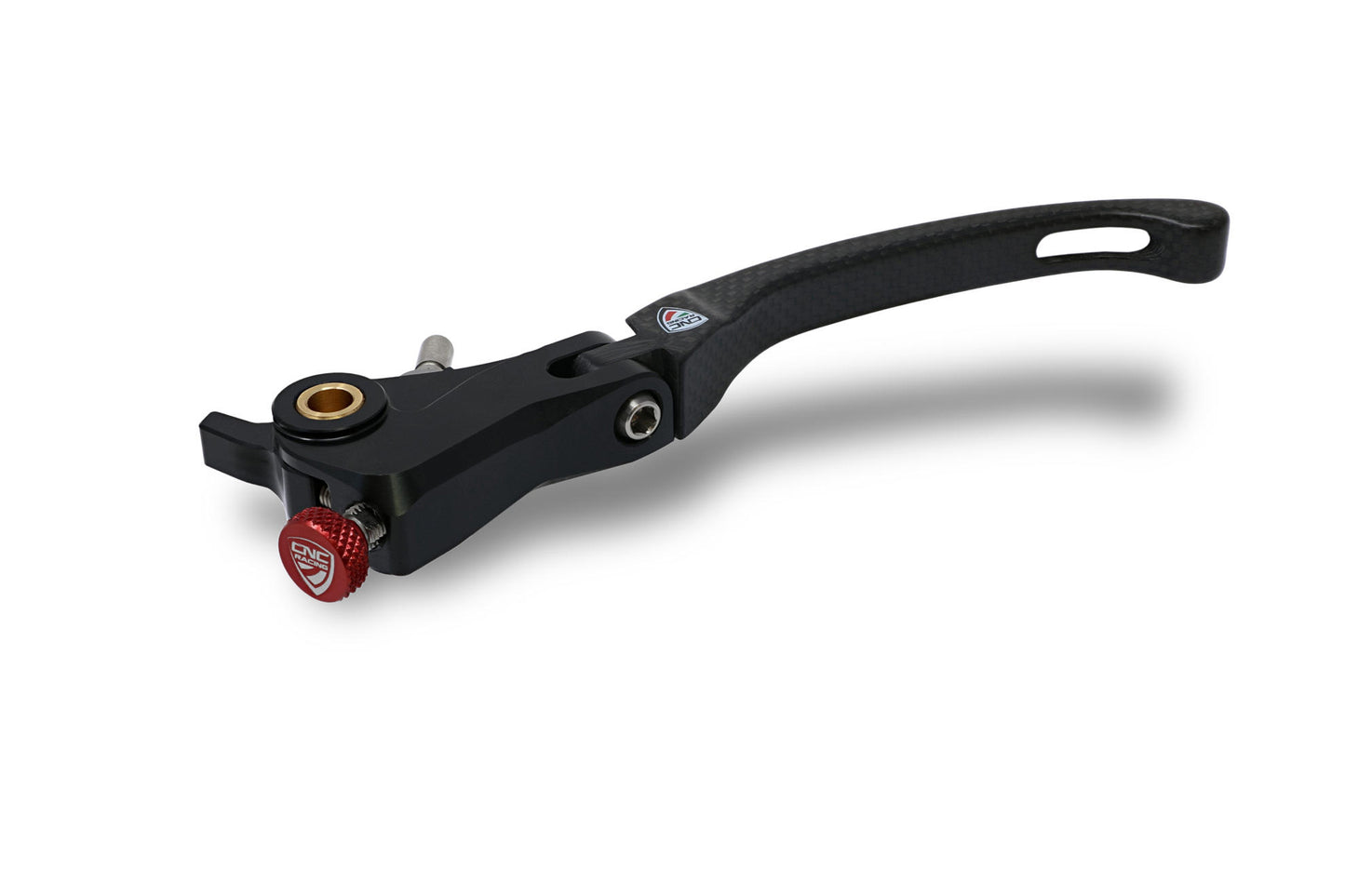 CNC Racing Carbon Fiber / Billet RACE Folding Adjustable Clutch Lever for Aprilia, Ducati, and MV Agusta F4 RR/RC - 190mm