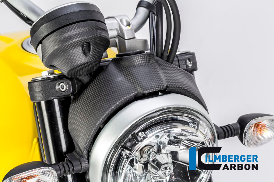 Ilmberger Carbon Headlight Cover for the Ducati Scrambler Icon / Scrambler Full Throttle '14-25 / Scrambler Classic '14-20 ETC