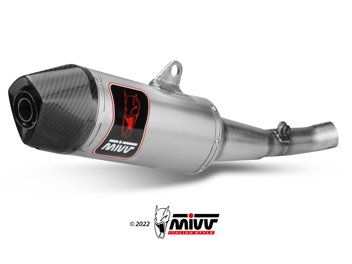 MIVV Full System 1x1, Oval Stainless Steel, Standard Exhaust For Suzuki RM-Z 450 E 09-12, RMX 450 Z 10-12