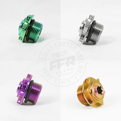 PROTI Titanium Engine Oil Fill Plug for Ducati  Honda  Kawasaki  Triumph  and Yamaha - M20x2.5