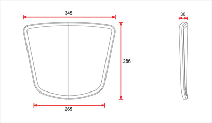 C-Racer Universal Front Mask No9 - MCR9 - Flat Track Number Plate