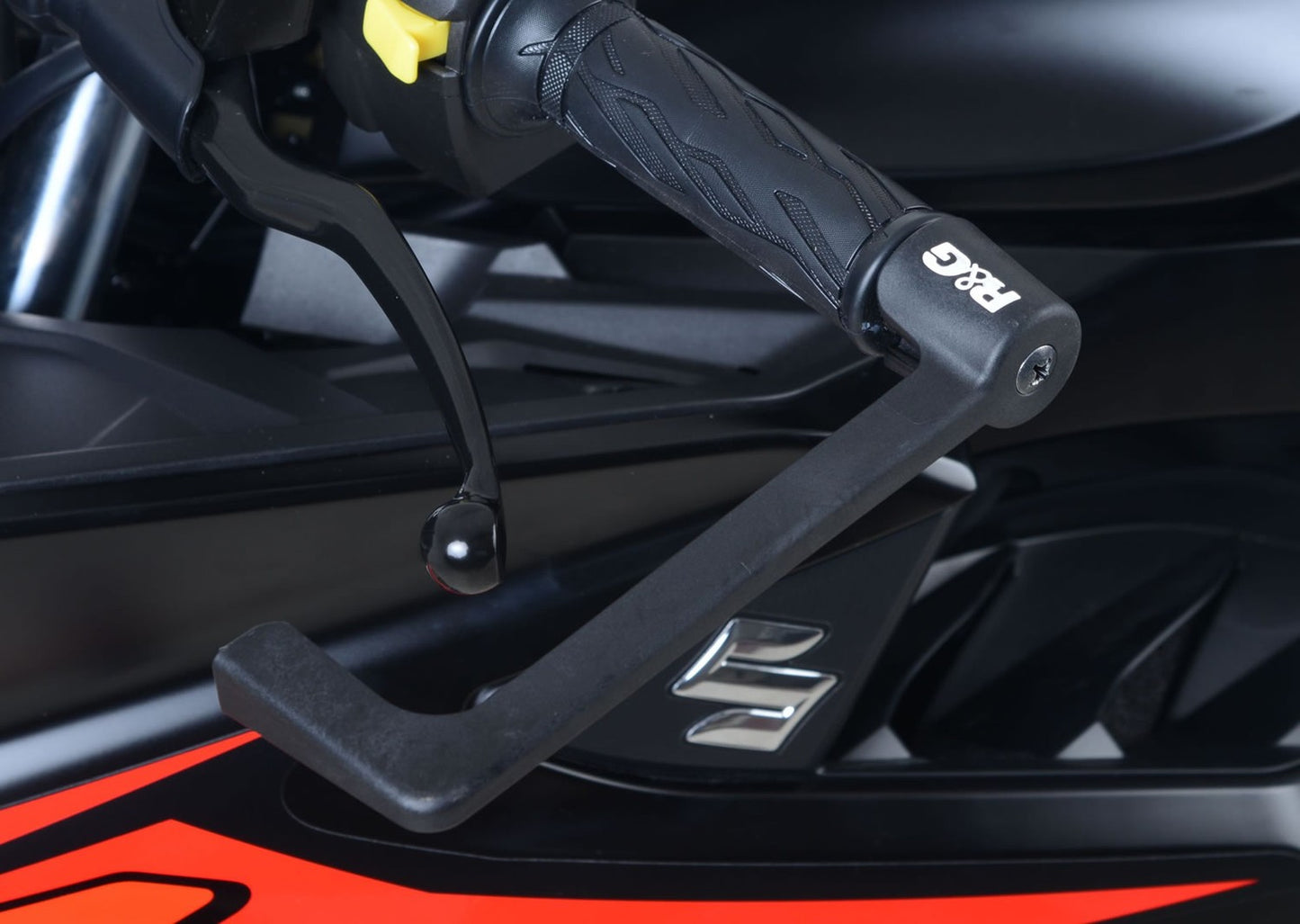 R&G Racing Moulded Lever Guard for KTM 390 Adventure '20-'22 / RC390 '17-'22 / RC125 '17-'20, Suzuki GSX-R125 '17-'21, Yamaha MT-03 '20-'22, Husqvarna Svartpilen/Vitpilen 401 '20-'22