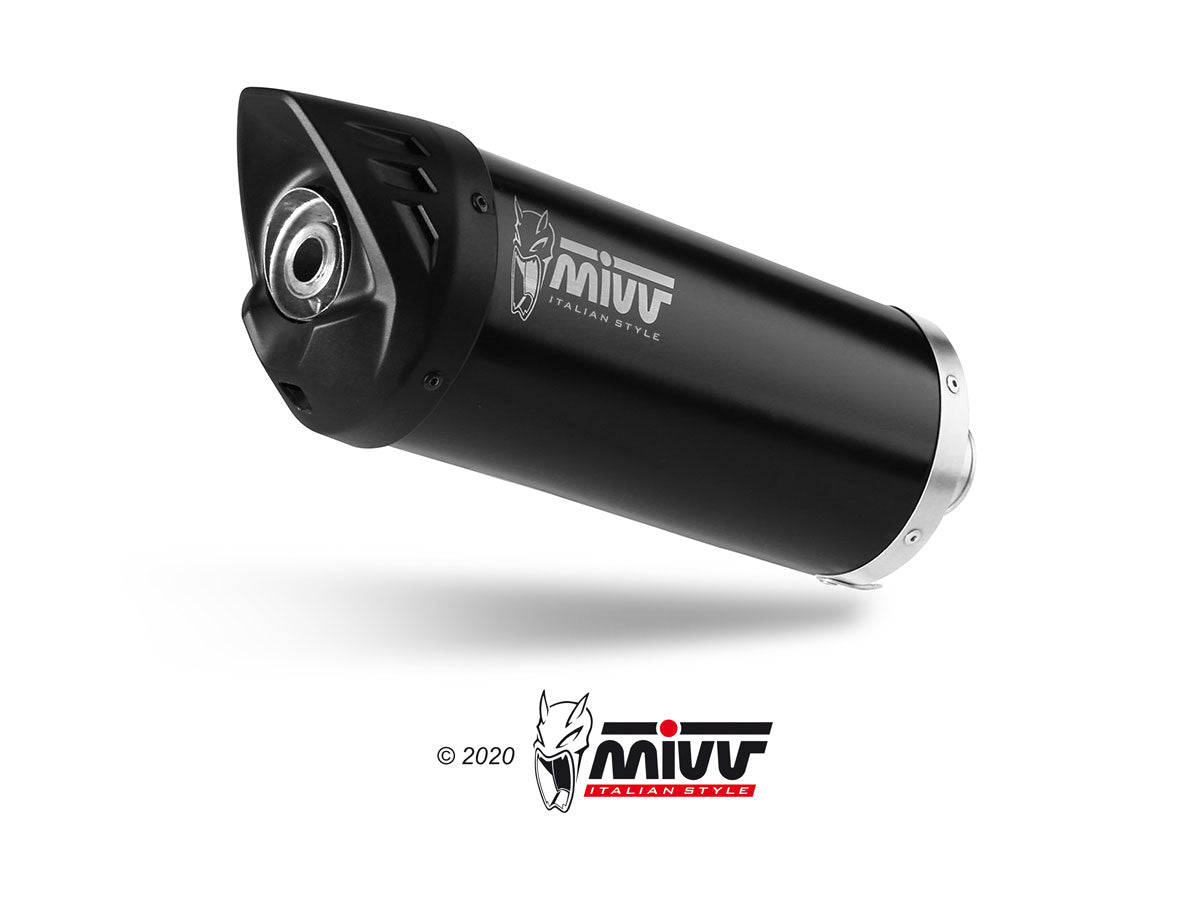 MIVV Slip-on, Mover Black, Standard Exhaust For Suzuki Burgman 400 2017-2020