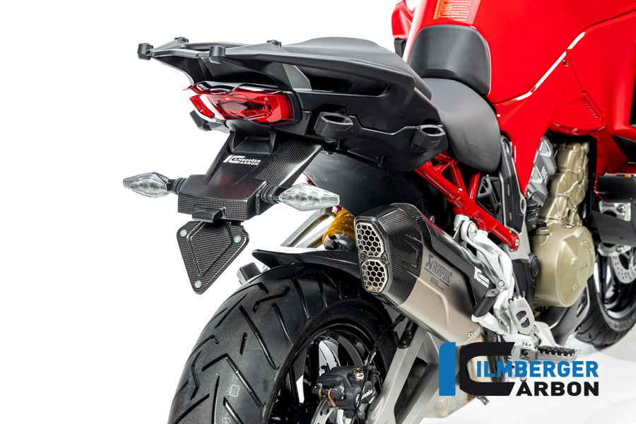 Ilmberger Carbon Numberplate Holder Matt for the Ducati Multistrada V4 / V4 S '20 / V4 Pikes Peak '21-25 / V4 Rs '24